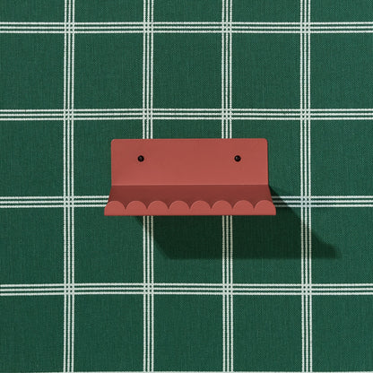 Nobodinoz Lacquered Steel Small Wall Shelf - Burnt Red