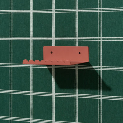 Nobodinoz Lacquered Steel Small Wall Shelf - Burnt Red