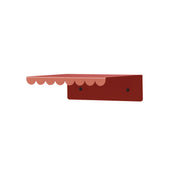 Nobodinoz Lacquered Steel Small Wall Shelf - Burnt Red