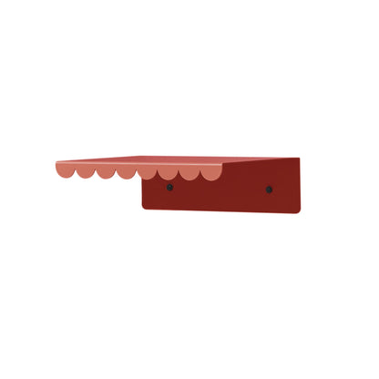 Nobodinoz Lacquered Steel Small Wall Shelf - Burnt Red