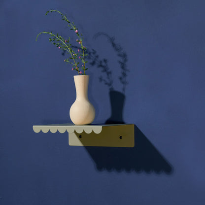 Nobodinoz Lacquered Steel Small Wall Shelf - Green Tea