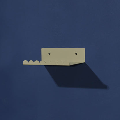 Nobodinoz Lacquered Steel Small Wall Shelf - Green Tea