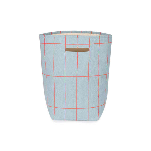 Nobodinoz Vibes Large Storage Basket - Blue Red Grid