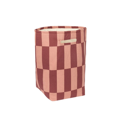 Nobodinoz Large Vibes Storage Basket - Maroon Tiles