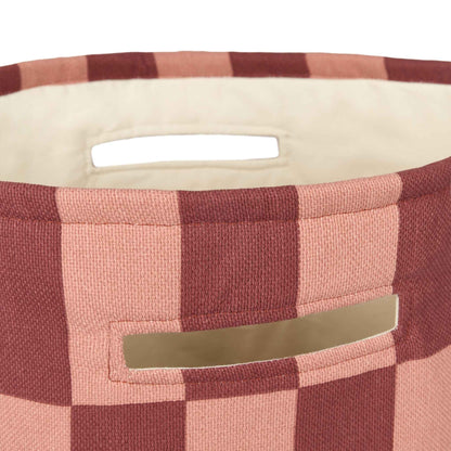 Nobodinoz Large Vibes Storage Basket - Maroon Tiles
