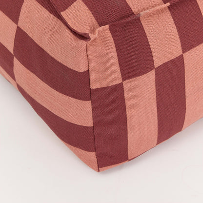 Nobodinoz Vibes Long Adult Beanbag - Maroon Tiles