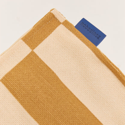 Nobodinoz Vibes Long Beanbag - Mustard And Sand Tiles