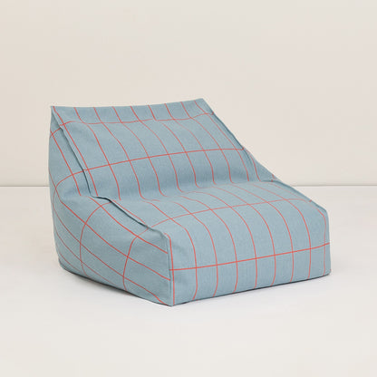 Nobodinoz Vibes Armchair Beanbag - Blue Red Grid