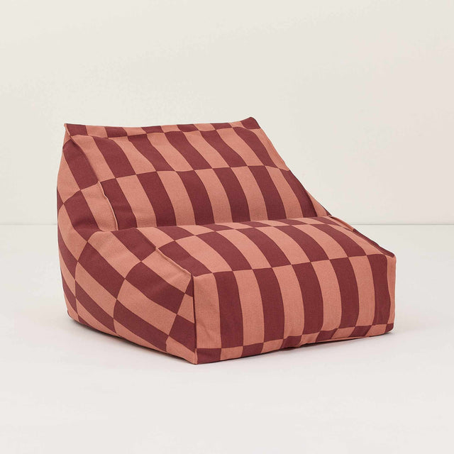 Nobodinoz Vibes Armchair Beanbag - Maroon Tiles