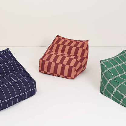 Nobodinoz Vibes Armchair Beanbag - Maroon Tiles