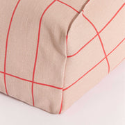 Nobodinoz Vibes Armchair Beanbag - Pink Red Grid