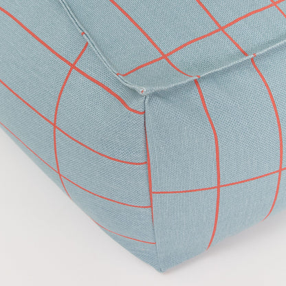Nobodinoz Vibes Long Beanbag - Blue Red Grid
