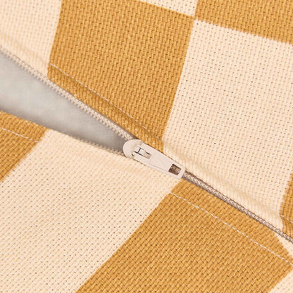 Nobodinoz Vibes Round Beanbag - Mustard And Sand Tiles