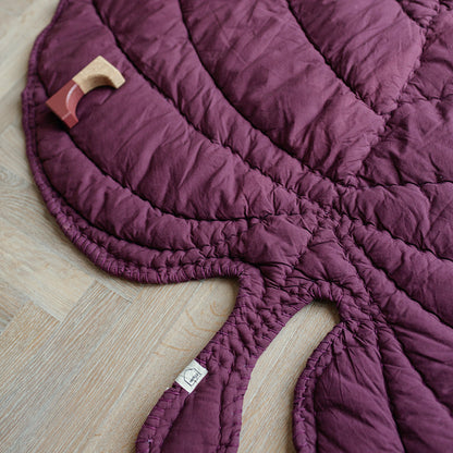 Nofred Leaf Blanket / Playmat - Burgundy
