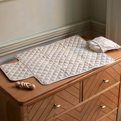 Avery Row Cotton Travel Baby Changing Mat - Wild Chamomile