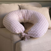 Avery Row Nursing Pillow - Pink Check