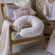 Avery Row Nursing Pillow - Pink Check