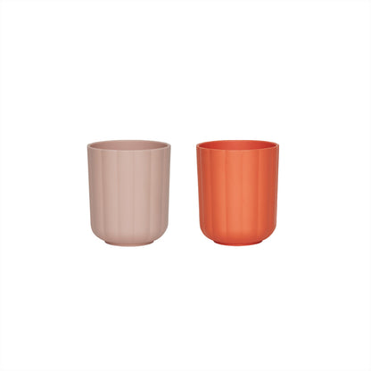 OYOY Pullo Cup 2 Pack - Rose / Apricot