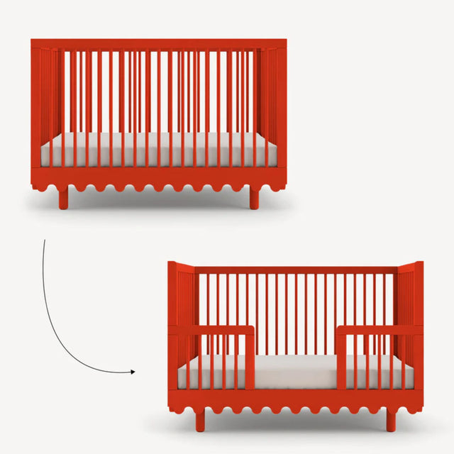 Oeuf NYC Moss Cot Bed Conversion Kit - Tomato