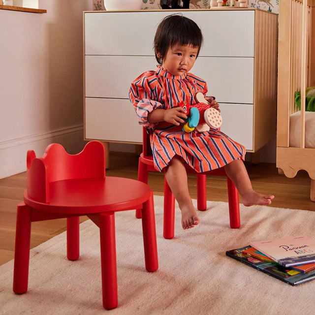 Oeuf NYC Moss Play Chairs Set Of 2 - Tomato