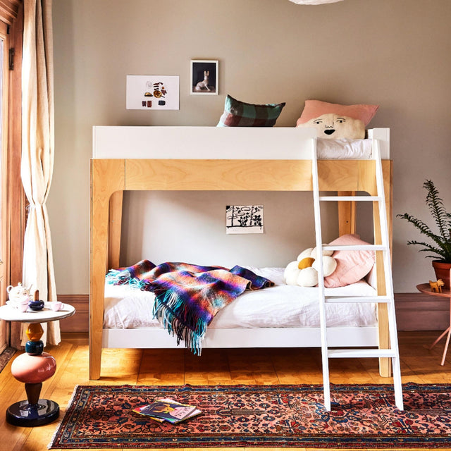 Oeuf NYC Perch Bunk Bed - White/Birch