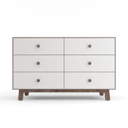 Oeuf NYC Merlin 6 Drawer Dresser Sparrow - White/Walnut