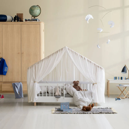 Oliver Furniture Wood Mini + House Bed Tent - Transparent White
