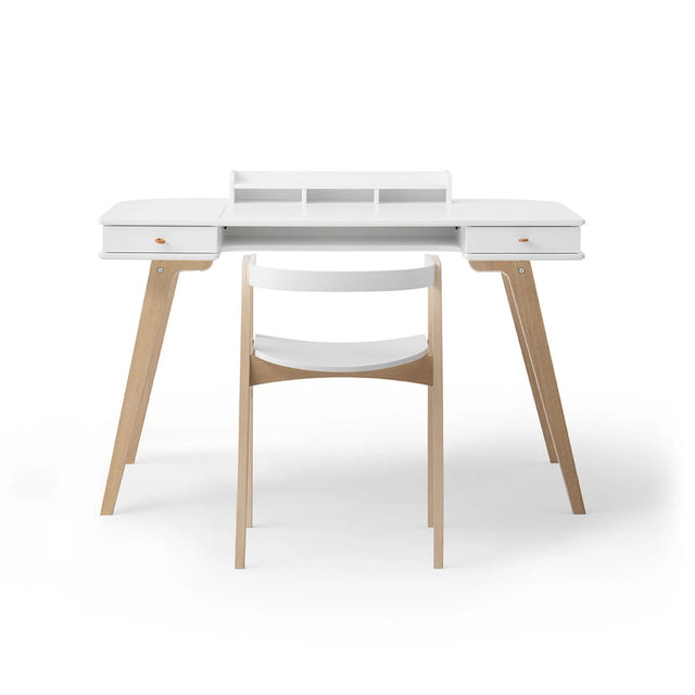 Oliver Furniture Wood Children's Desk & Adjustable Chair - White/Oak