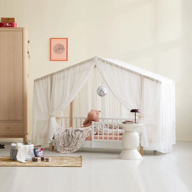 Oliver Furniture Wood Original House Bed Tent - Transparent White