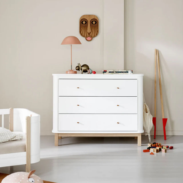 Oliver Furniture Wood Original 3 Drawer Dresser - White/Oak