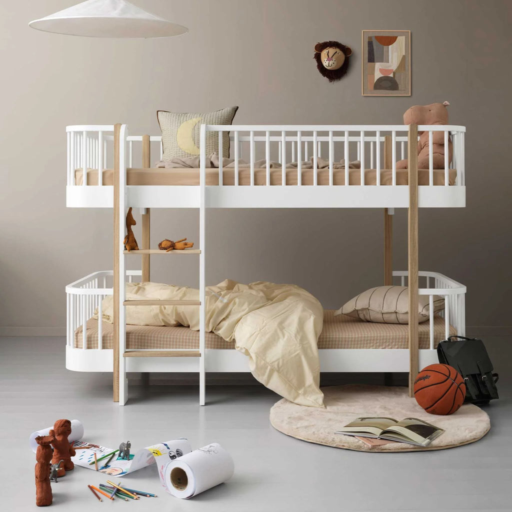 Wood Original Low Bunk Bed White Oak