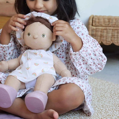 Olli Ella Dinkum Dolls Cotton Una Rainbow Dress Set