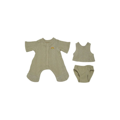 Olli Ella Dinkum Dolls Pointelle PJ Set - Sage