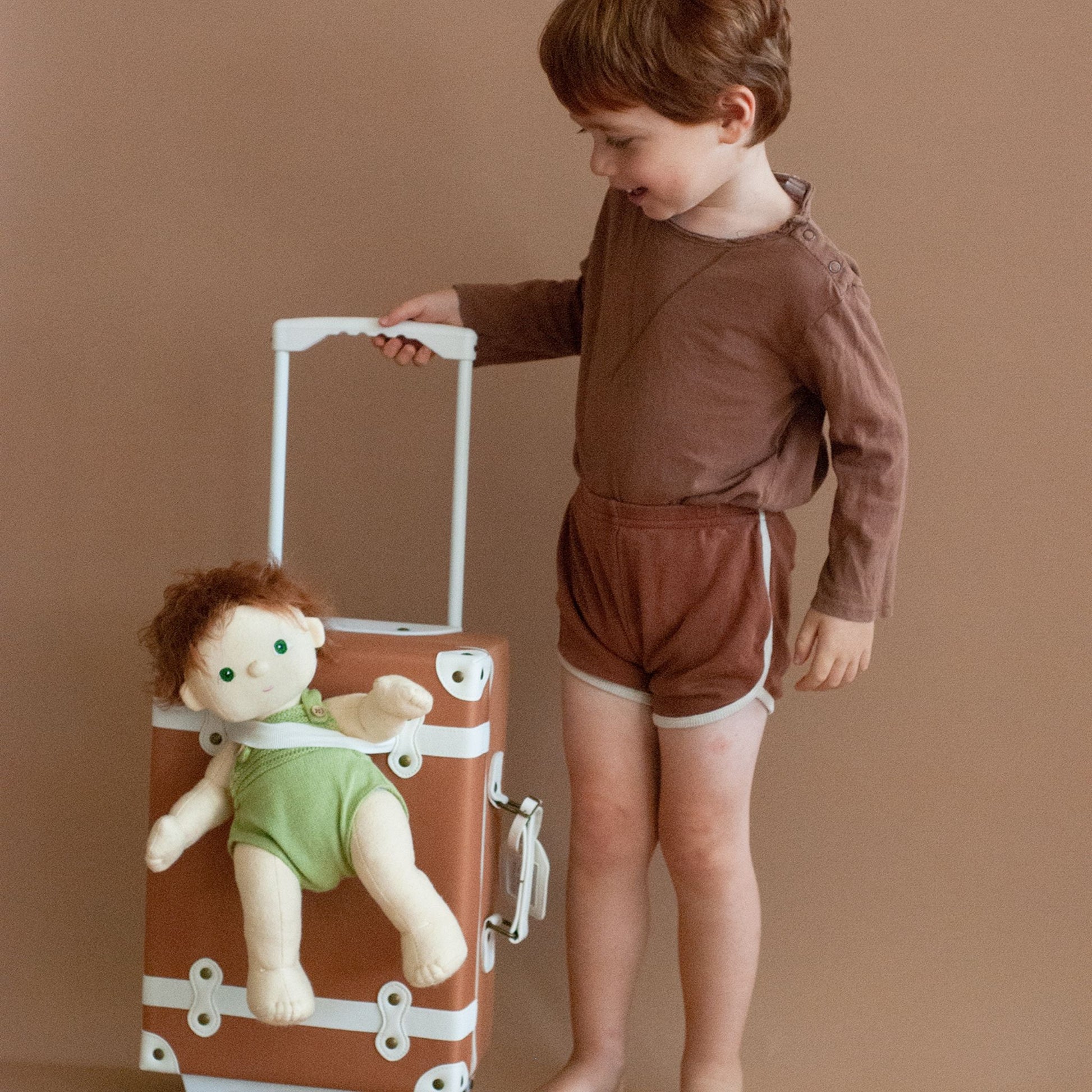 Olli Ella Dinkum Doll Pumpkin Doll With Little Boy