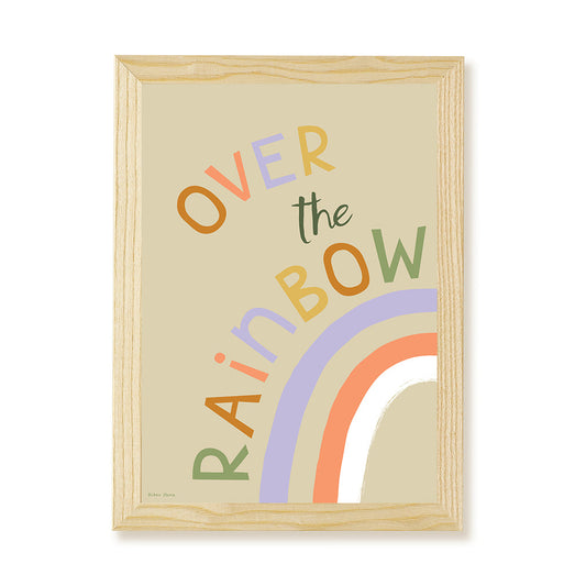 Hibou Design Over The Rainbow Art Print - Sand