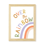 Hibou Design Over the Rainbow Art Print - White