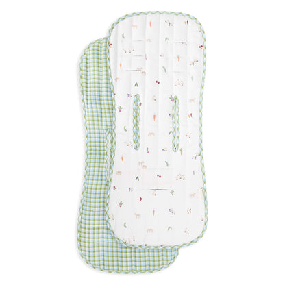 Avery Row Pram Liner - Little Farm / Greenhouse Gingham
