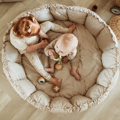Play & Go Coco Organic Playmat - Striped Blue