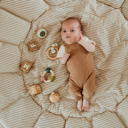 Play & Go Coco Organic Playmat - Striped Blue