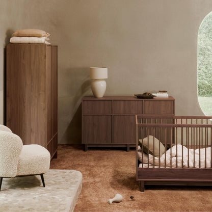Quax Kyo Convertible Cot Bed 120 x 70cm - Walnut
