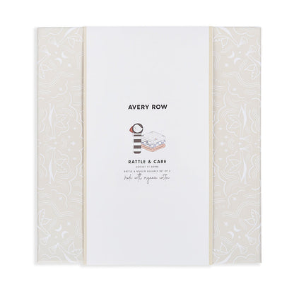 Avery Row Rattle & Care New Baby Gift Set - Coastline