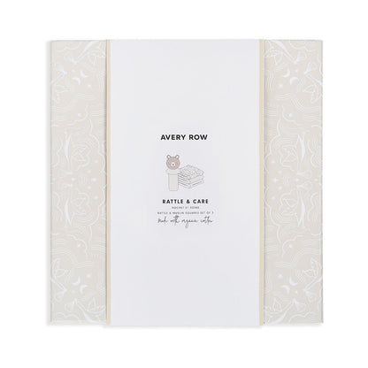 Avery Row Rattle & Care New Baby Gift Set - Nature Trail