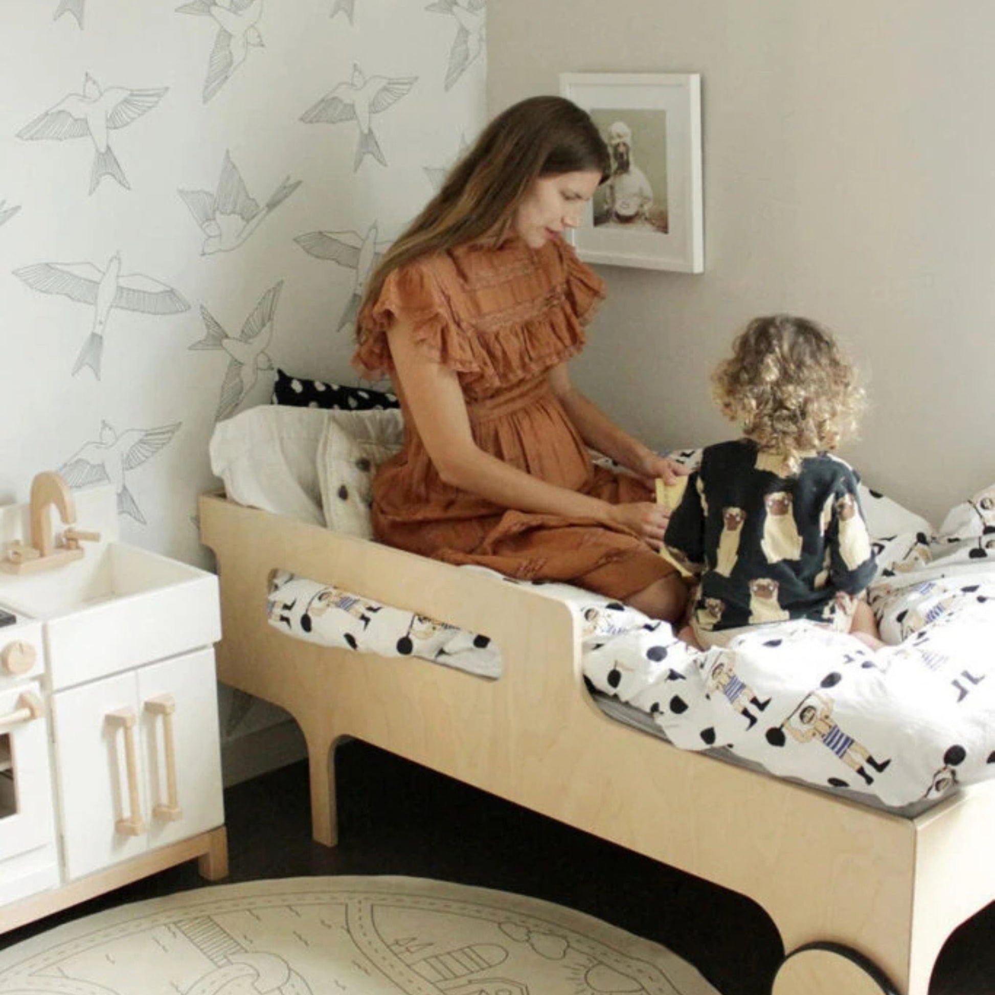 Rafa Kids R Toddler Bed - Natural - lifestyle
