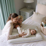 Ralphie Bear Comfort Changing Mat - Gingham Sage