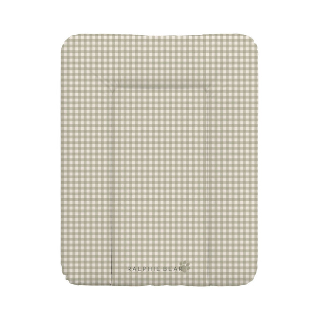 Ralphie Bear Comfort Changing Mat - Gingham Sage