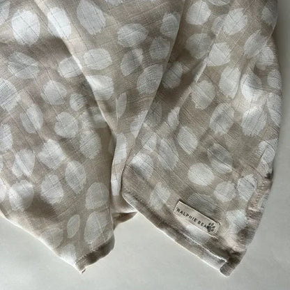 Ralphie Bear Large Muslin Swaddle - Scallop
