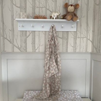 Ralphie Bear Large Muslin Swaddle - Scallop