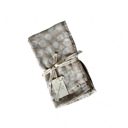 Ralphie Bear Large Muslin Swaddle - Scallop