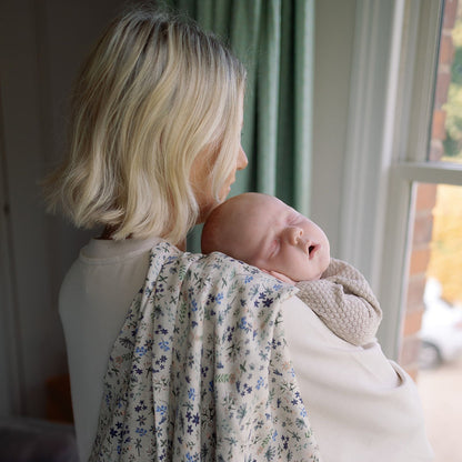 Ralphie Bear Large Muslin Swaddle - Wildflower