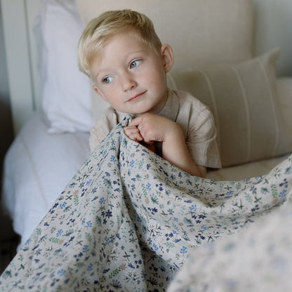 Ralphie Bear Large Muslin Swaddle - Wildflower